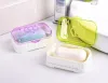 Creative transparent soap box with lid for draining water, large soap box rack, double-layer plastic soap box for bathroom Specification image